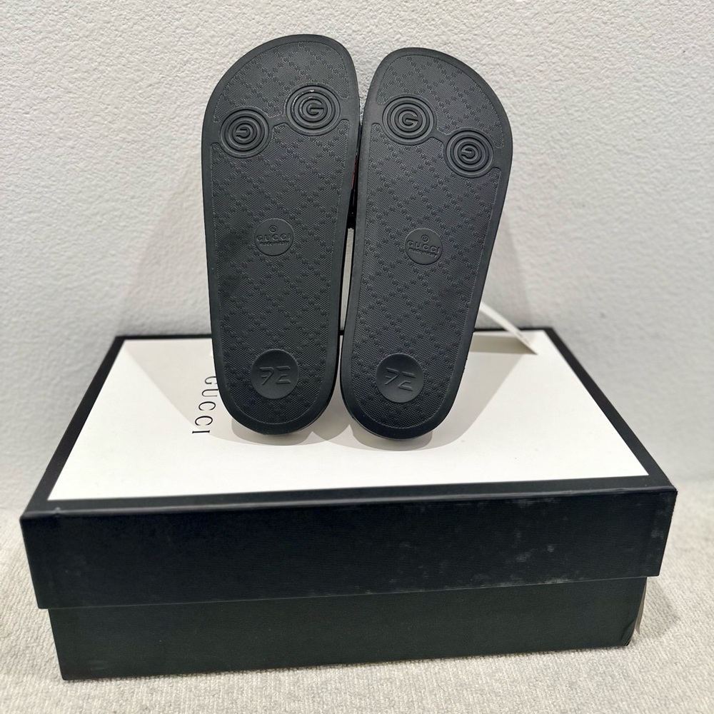 GUCCI Web Rubber Slides - Picture 3 of 12